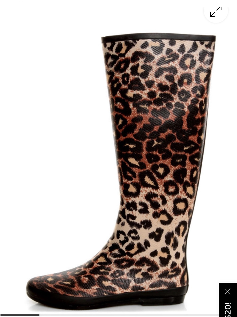 Leopard Print Knee-High Rain Boot 9